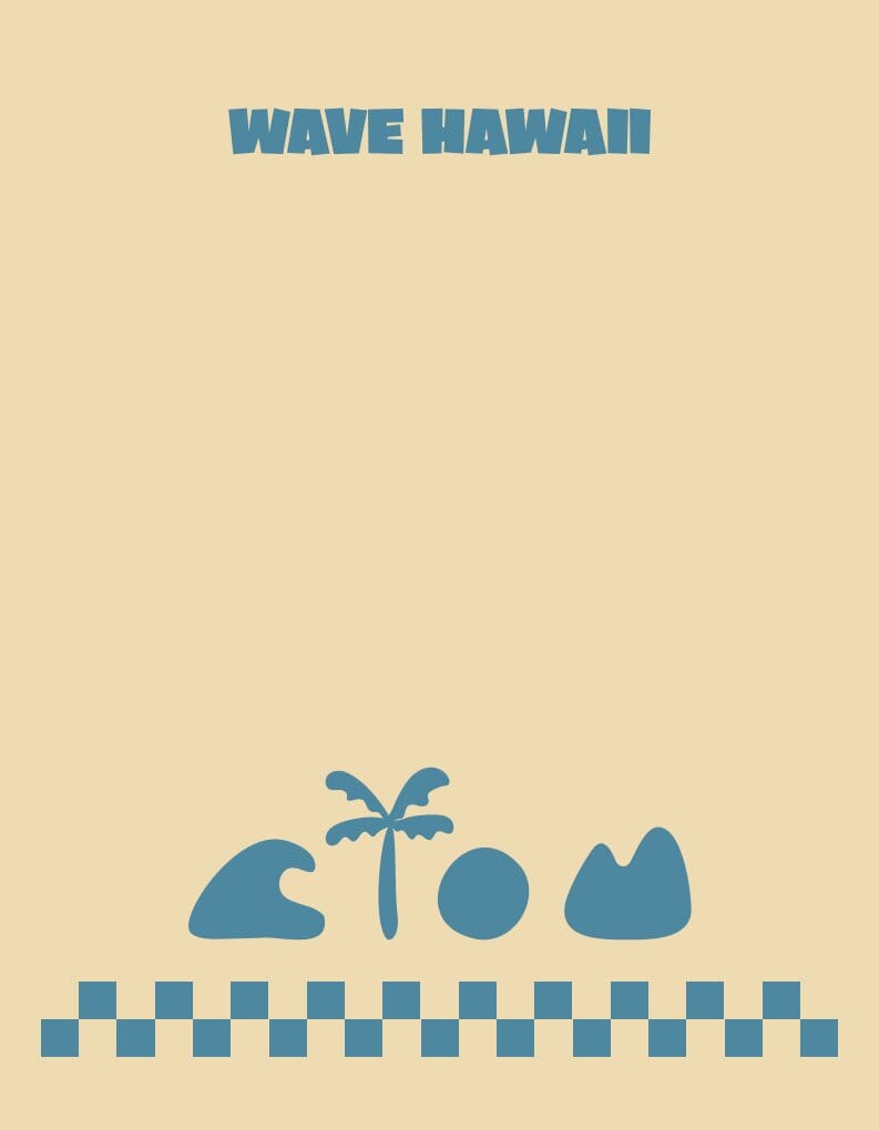 NatureLite Magnet-Badetuch Checkboard Badetuch WAVE HAWAII