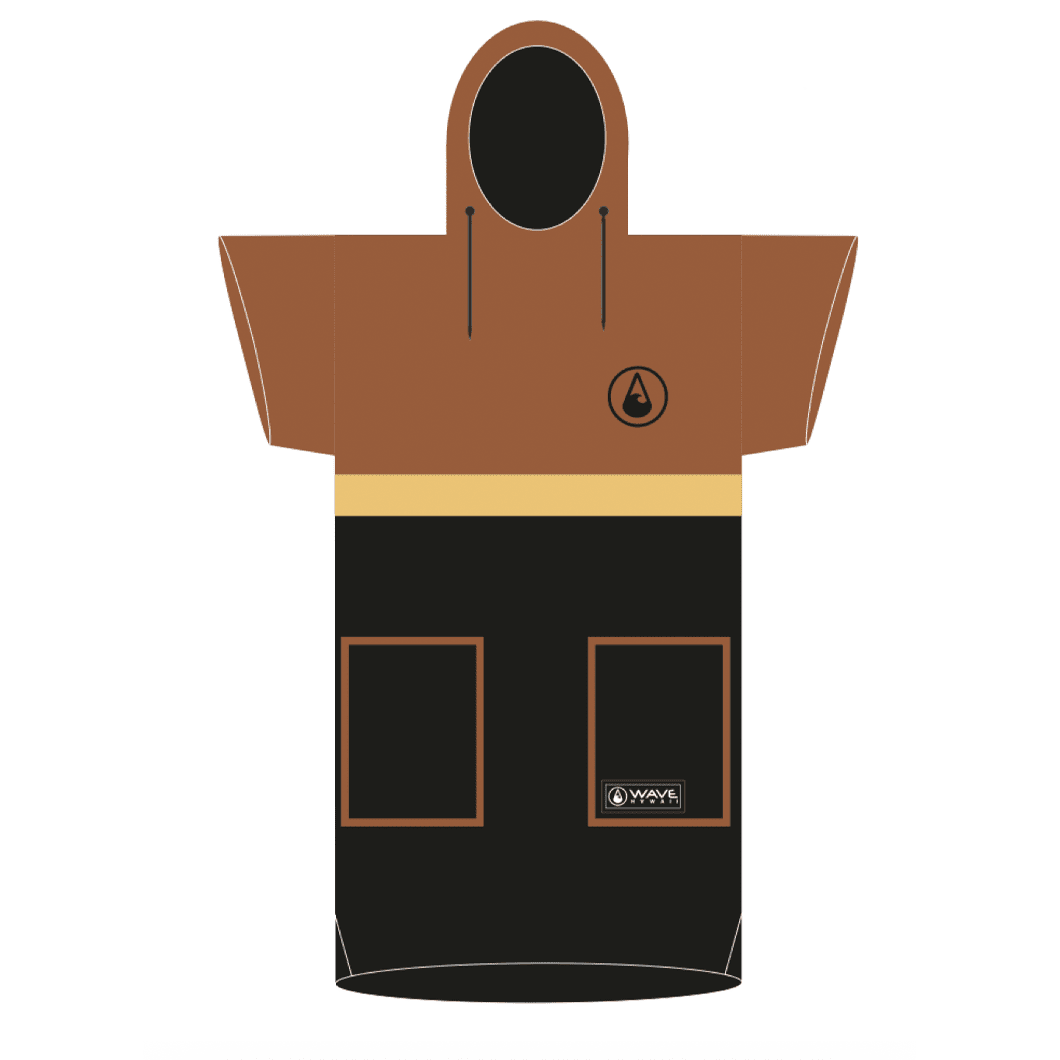 Travel Poncho Dahab, Baumwolle Waffle Piquee Travel Ponchos WAVE HAWAII S-M