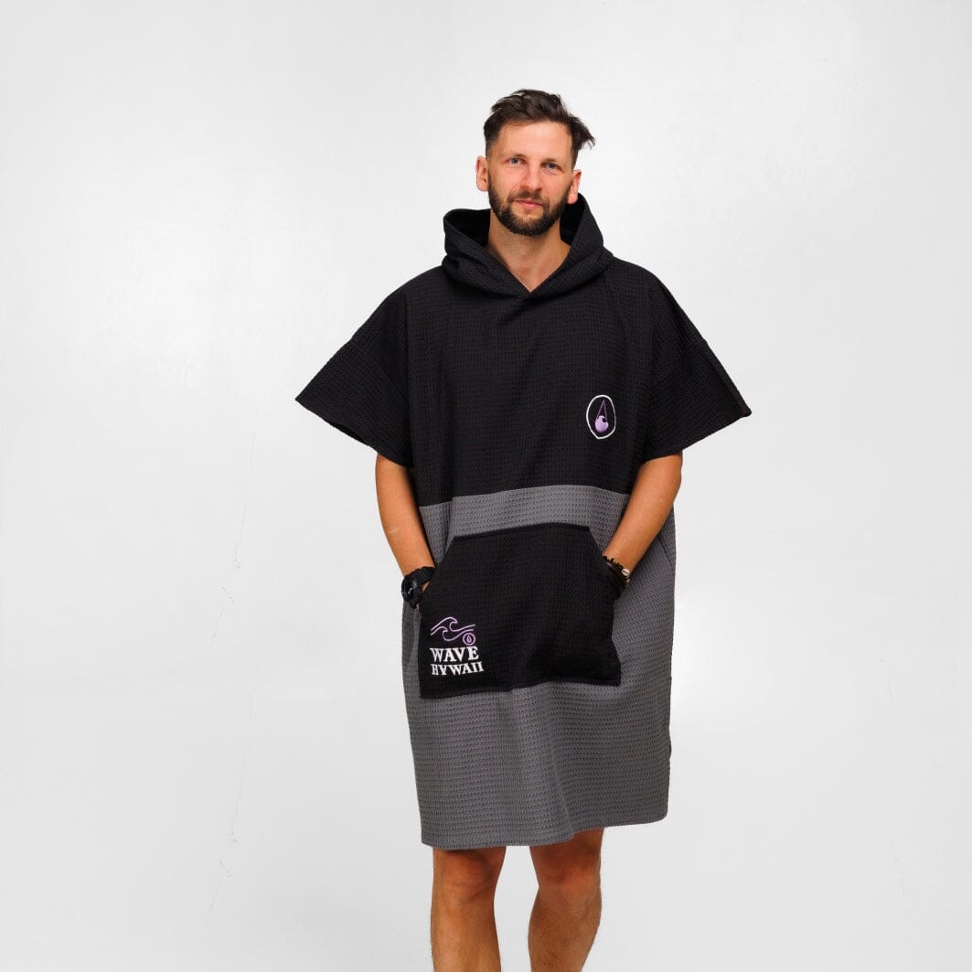 Travel Poncho El Yaque, Baumwolle Waffle Piquee Travel Ponchos WAVE HAWAII