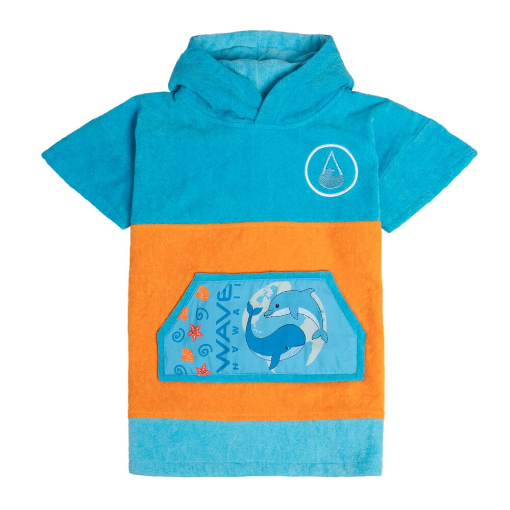 Ponchini Keiko, Baumwolle Velours Kids Ponchos WAVE HAWAII