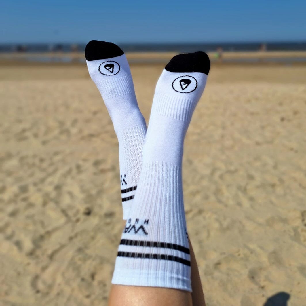 Crew Socks Stripes + Logo white Socken WAVE HAWAII