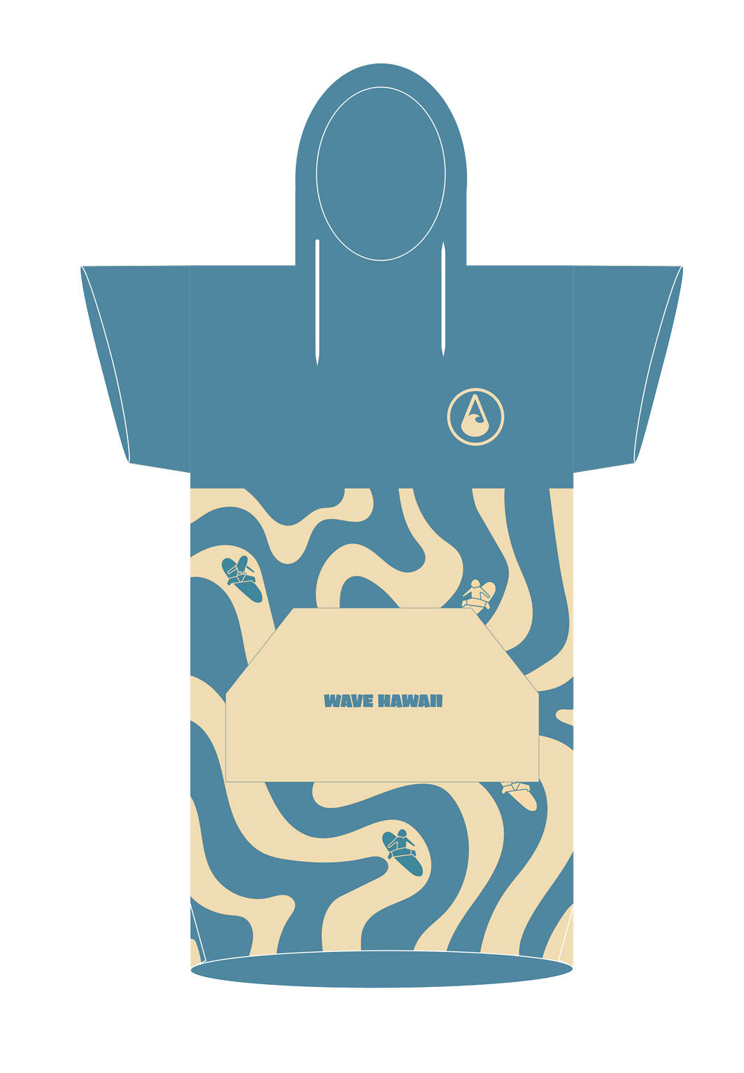 NatureLite Travel Poncho Stripes Swirls Travel Ponchos WAVE HAWAII 