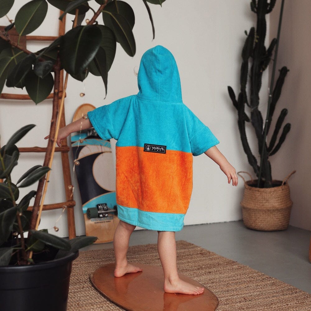 Ponchini Keiko, Baumwolle Velours Kids Ponchos WAVE HAWAII 