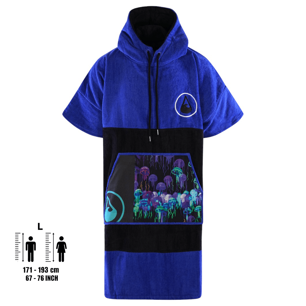 Poncho Jellygang, Baumwolle Velours Style Ponchos WAVE HAWAII 