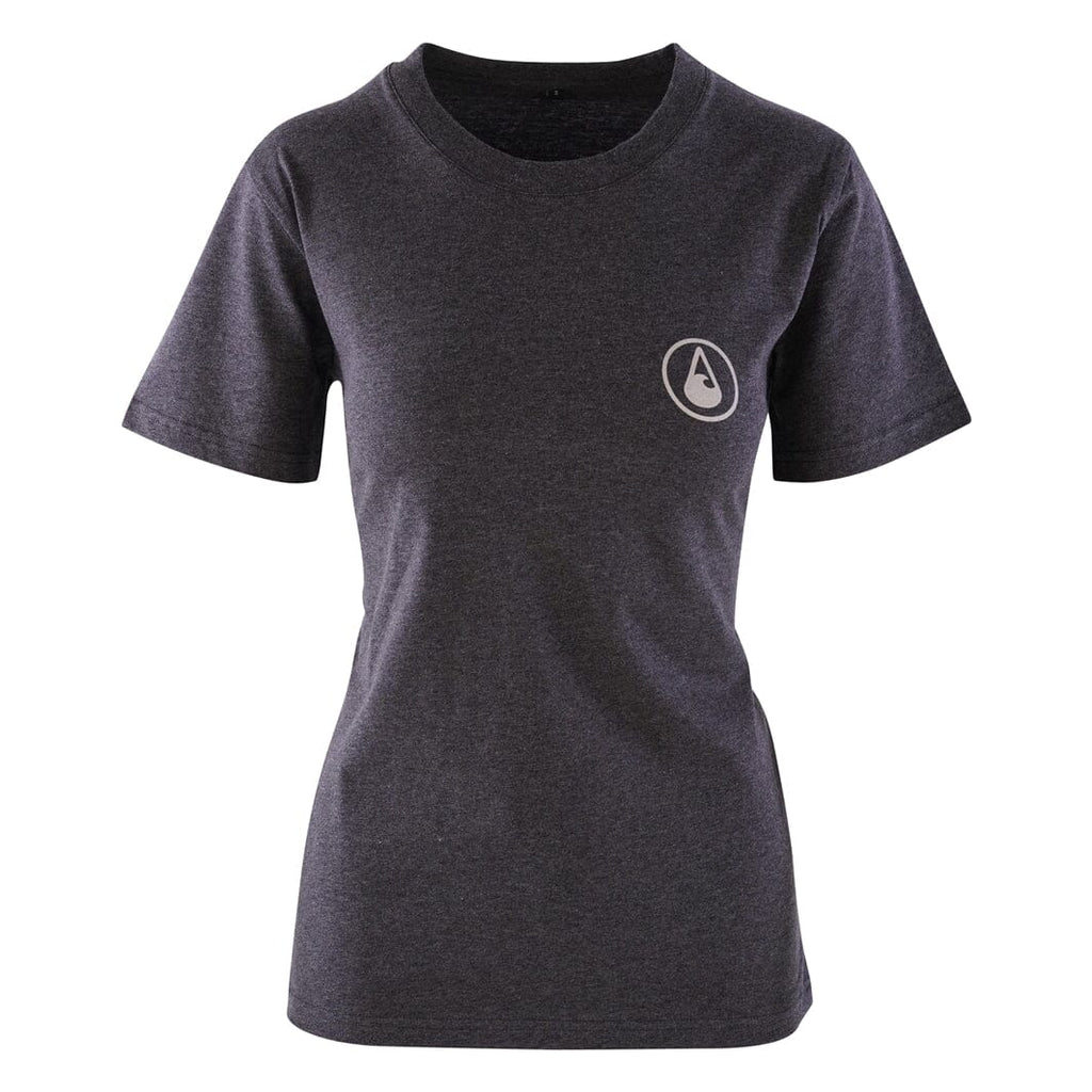 T-Shirt Kalaoa Women, Heather Black Denim, Bio Baumwolle T-Shirt WAVE HAWAII 